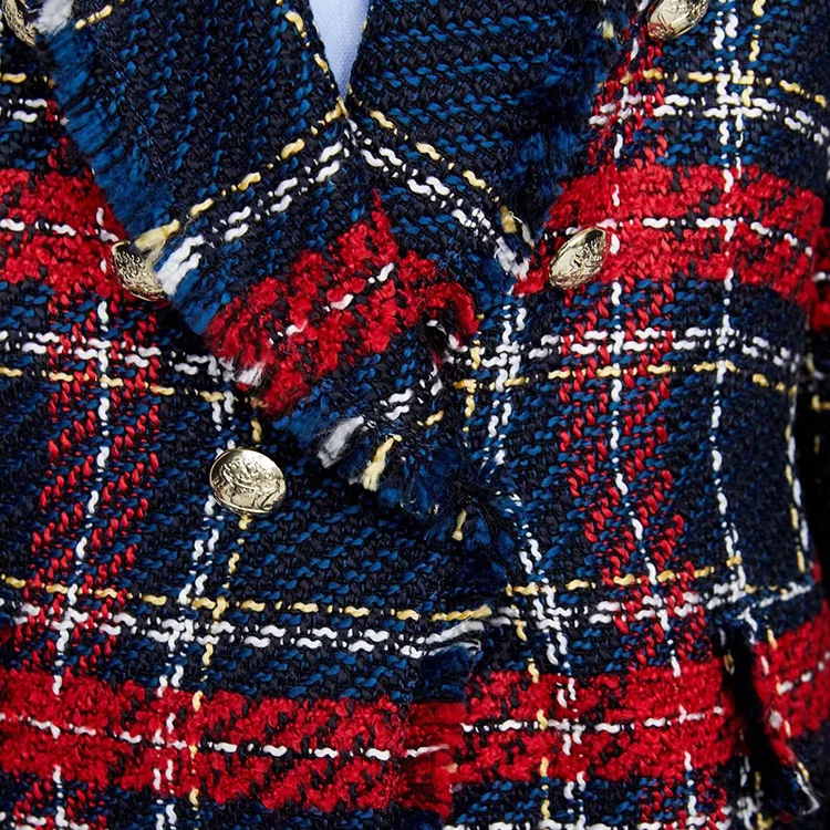 Autumn Winter Women Tweed Tassel Temperament Women Clothes 2019 Fashion Suit Jacket Women Coat Plaid Suit Notched Button Jackets Autumn Winter Women Tweed Tassel Temperament Women Clothes 2019 Fashion Suit Jacket Women Coat Plaid Suit Notched Button Jackets