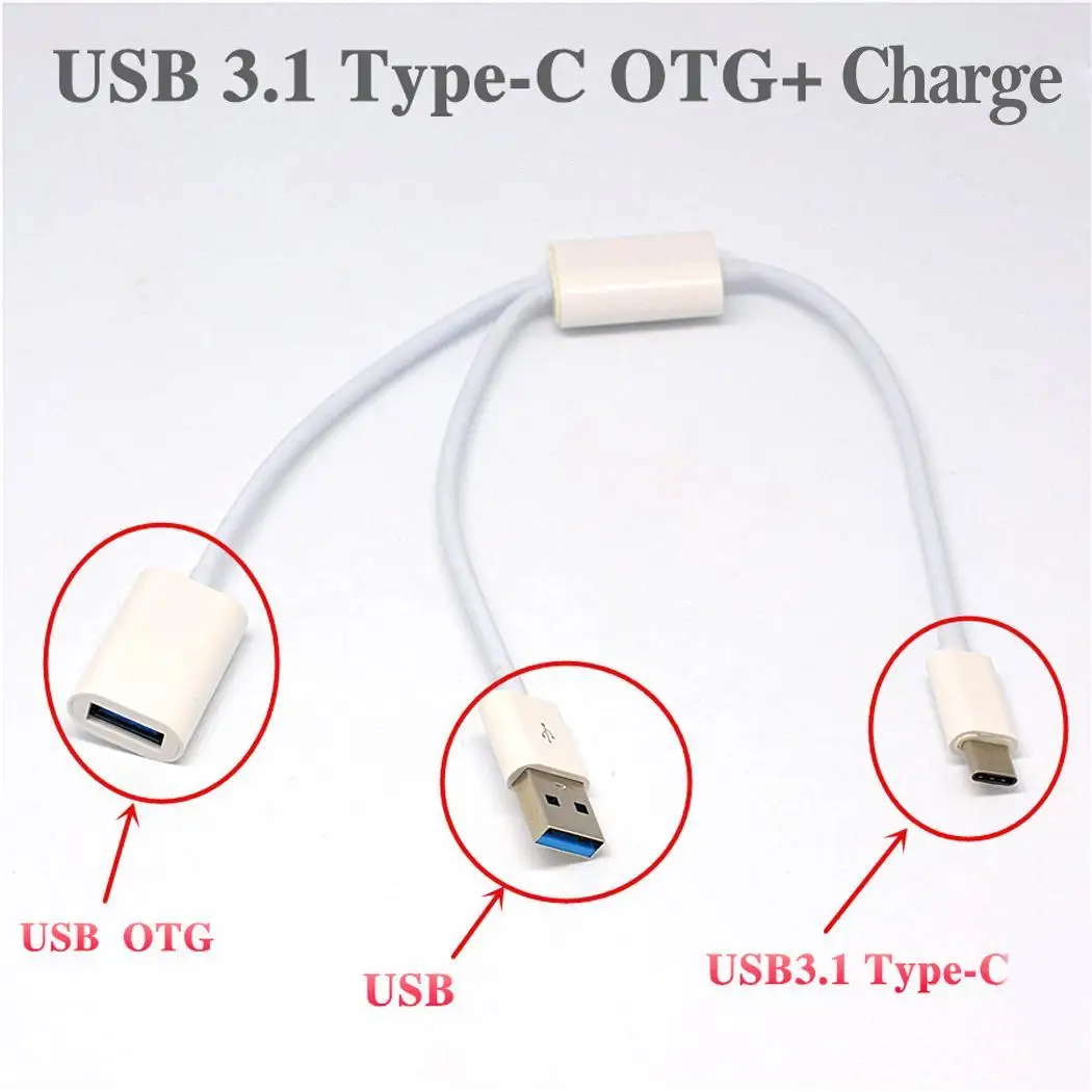 2 в 1 Многофункциональный мини USB USB3.1 Type c для USBA Female и Male C кабель зарядки передачи