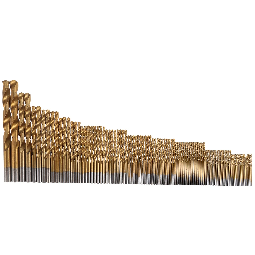 Buy 99pcs Twist Drill Bits High Speed Steel Titanium
