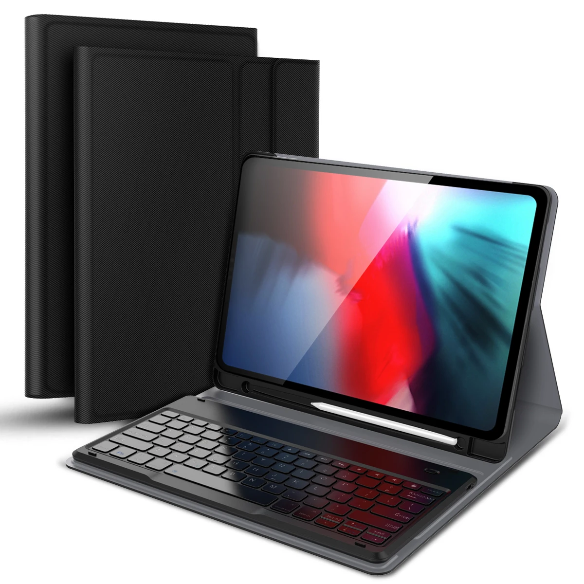 

For iPad Pro 12.9 2018 Case Smart Bluetooth Keyboard PU Leather Flip Cover For iPad Pro 12.9 Inch 2018 Keyboard Case Pen Holder