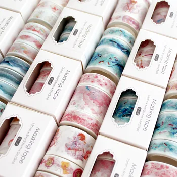 

3 pcs/pack Magic Sakura Cloud Van Gogh Creative Cute Masking Decoration Adhesive Stikcer Washi Tape