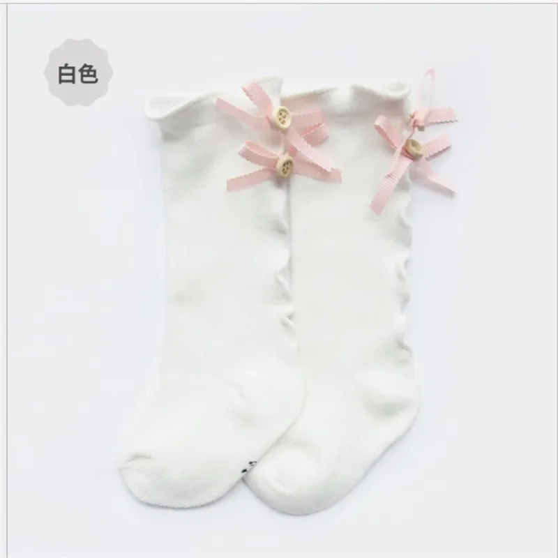 От 0 до 3 лет, хлопковые колготки для новорожденных девочек, смешные носки, милые чулки с бантом для малышей