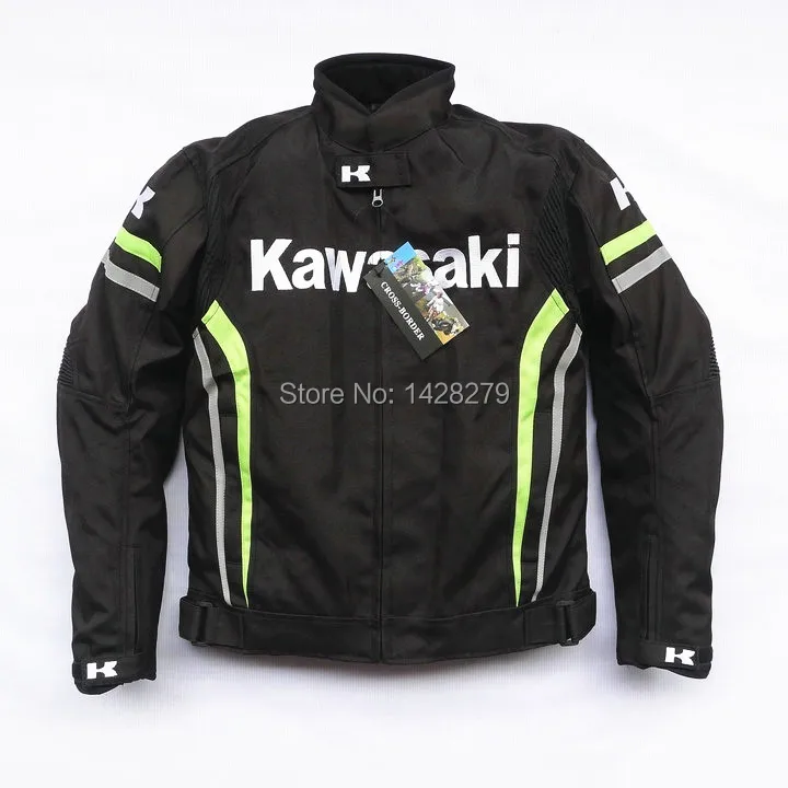 

Motorcycle Men's Riding Jacket for KAWASAKI Moto GP Racing Thermal Removable Lining Jacket with protectors