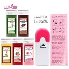 Набор восков для депиляции, 100 г, воск, 100 шт., полоски и нагреватель, крем для удаления волос, крем для депиляции, рулон воска, картридж, количество на выбор