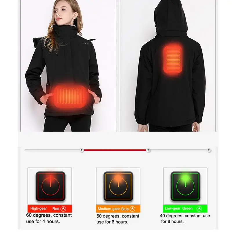 

Smart Heated Jacket Three-Speed Thermostat Clothes USB Charging Heated Clothes Winter Jacket For Men And Women