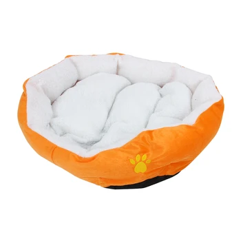 

Large Waterproof Warm Soft Fleece Puppy Pet Dog Cat Bed House Basket Nest Mat - Orange