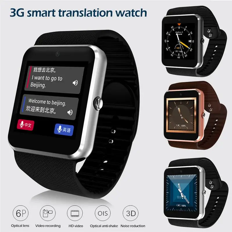 

WQ08S 3G Large Screen Smart Watch Voice Translation Full Touch Screen Call Reminder Push Message Bluetooth Smart Wristband
