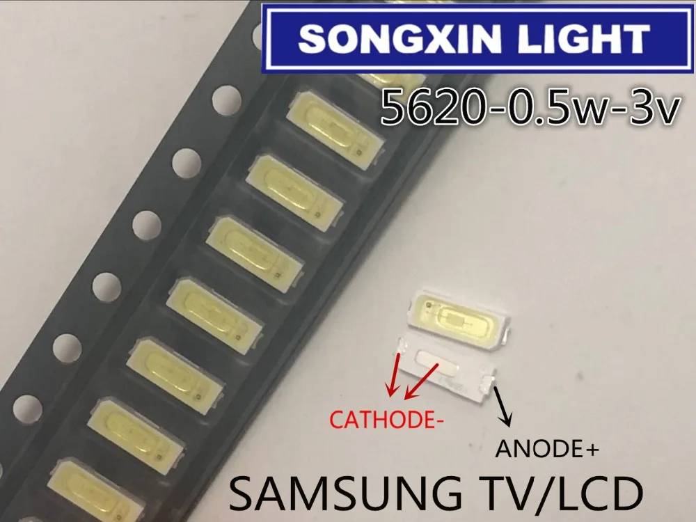 

1000pcs For SAMSUNG LED LCD Backlight TV Application LED Backlight 0.5W 3V 5620 Cool white LED LCD TV Backlight TV Application
