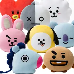 Милый мультфильм BTS BT21 плюшевая кукла игрушка Bangtan мальчики Подушка для мальчиков подушка идеально подходит для дивана домашний декор