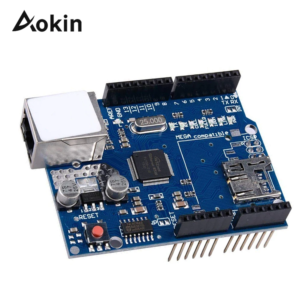W5100 Щит Ethernet сетевой R3 для UNO Mega 2560 1280 328 UNR макетная плата с слот карты Micro SD