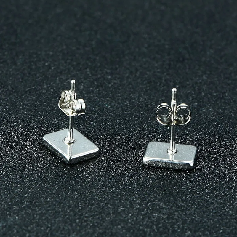 Poker Card Earrings Stud For Women Stainless Steel Spade Playing Card Party Lucky Brincos Dropshipping