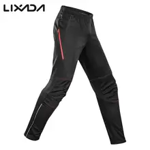 Lixada осенне-зимние штаны для велоспорта, ветронепроницаемые, сохраняющие тепло, теплые спортивные брюки для мужчин, Mtb, эластичная талия, велосипедные штаны