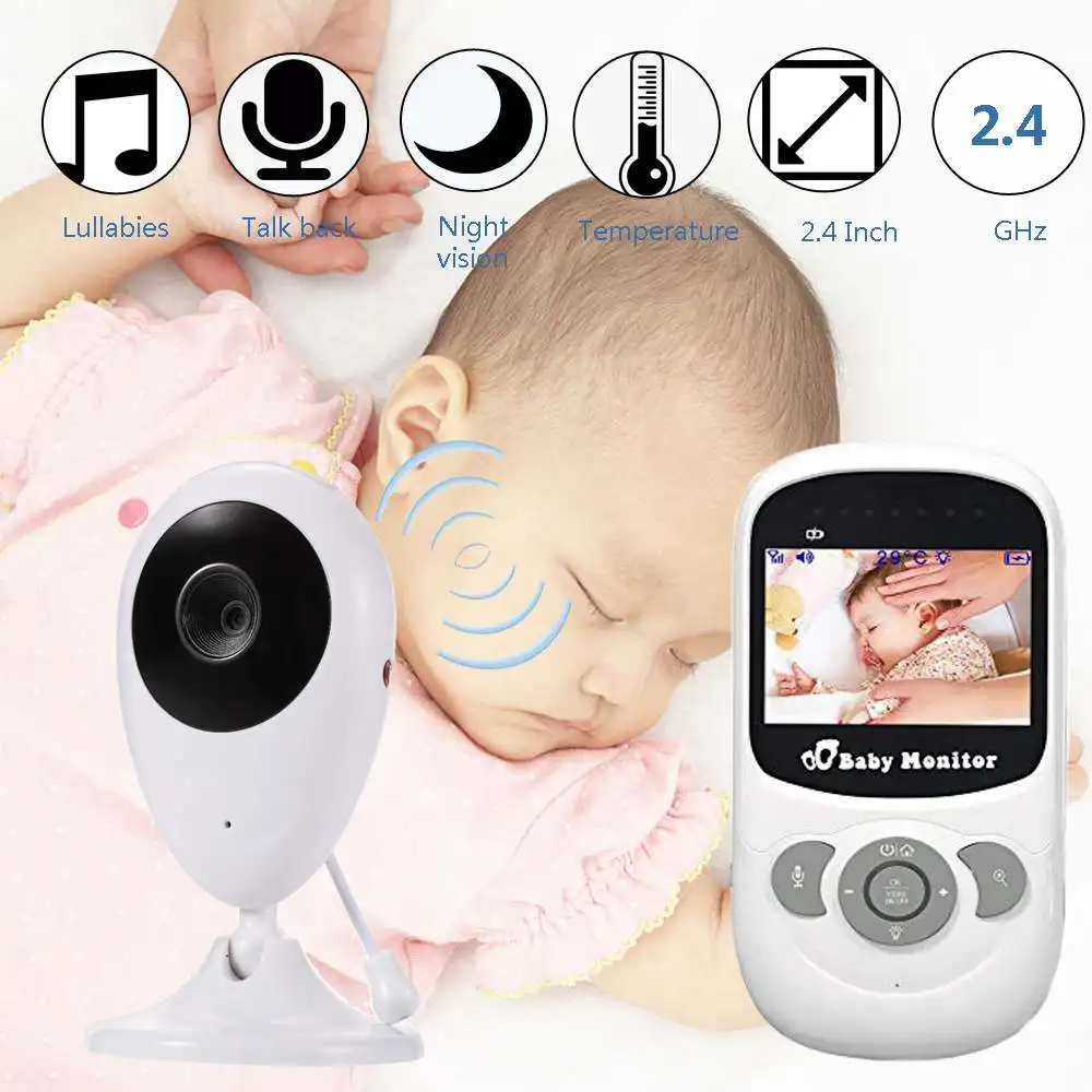 

2.4 inch Wireless LCD Audio Video Baby Monitor Night Vision Two-way Speak Back Walkie Talkie Babysitter Temperature Monitoring