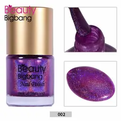 BEAUTYBIGBANG лазерной лаки для ногтей 6 шт. Красочные 8 мл голографическая с голографическим блеском Голограмма Эффект Лаки лак для ногтей Giltter