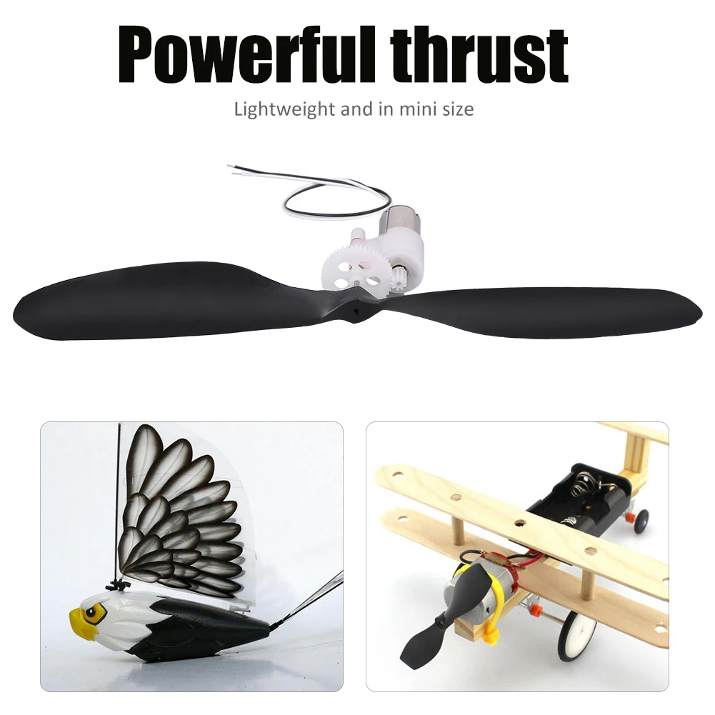 

Coreless 8520 brushed motor 8.5*20mm with gearbox propeller for RC ornithopters airplanes large torque 1S 67 grams thrust part