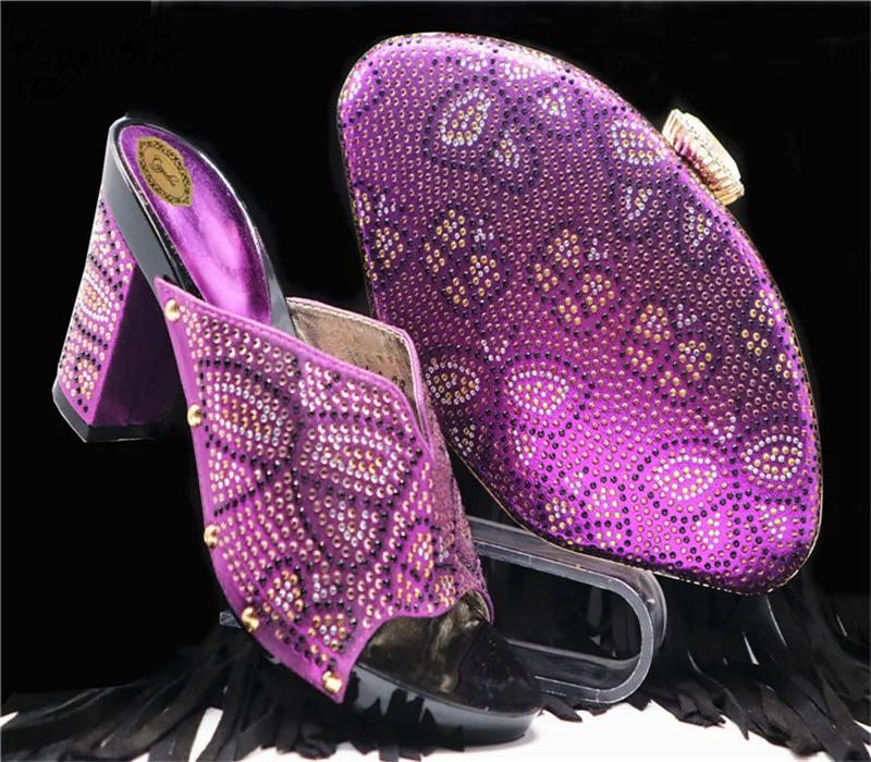 Bolso Fiesta Zapatos Tacones Blue Verano Italiano Púrpura Bolsa Royal Nigeriano púrpura Capputine Color fuchsia Y De oro Medio plata Mujer Estilo q1YOnw6Sx