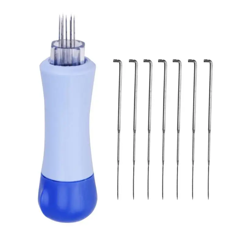1Set Needle Felting Handle Holder Wool Needle Felting Tools With 7