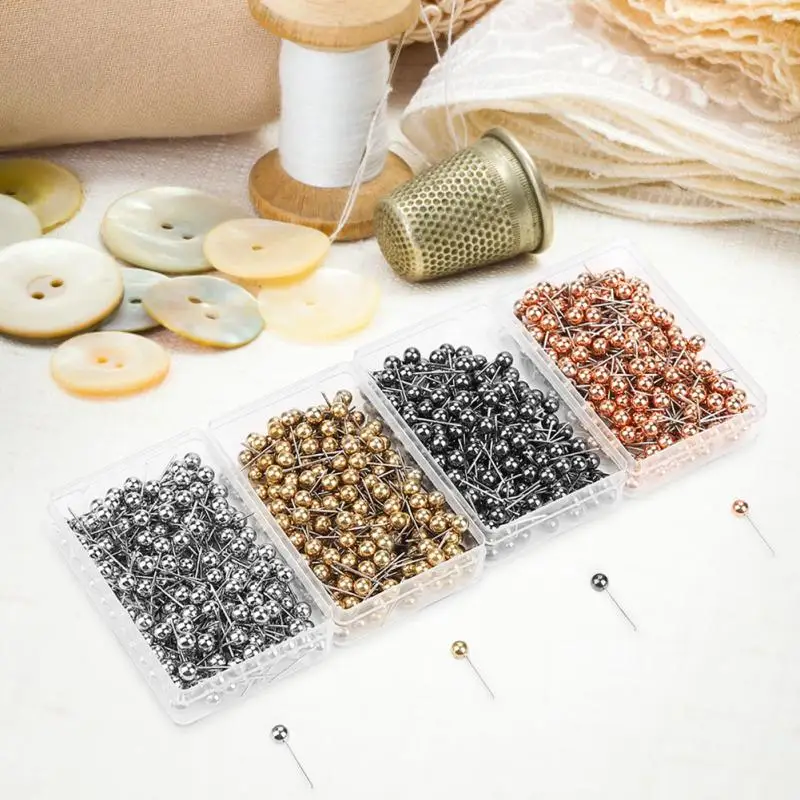 

800pcs Multi Color Head Sewing Pins Stitching Needles Corsages Pins Wedding Bouquet Pins Sewing Accessories