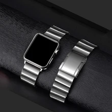 AKGLEADER Newest Solid Metal Steel Band For Apple Watch Series 4 iWatch High Quality Watchband For Apple Watch 3 2 1 Wrist Strap