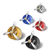 1 шт. новые автомобильные вентиляционные духи твердые духи Новые Креативные пропеллеры 3 Вентиляторы освежитель с светодиодный свет