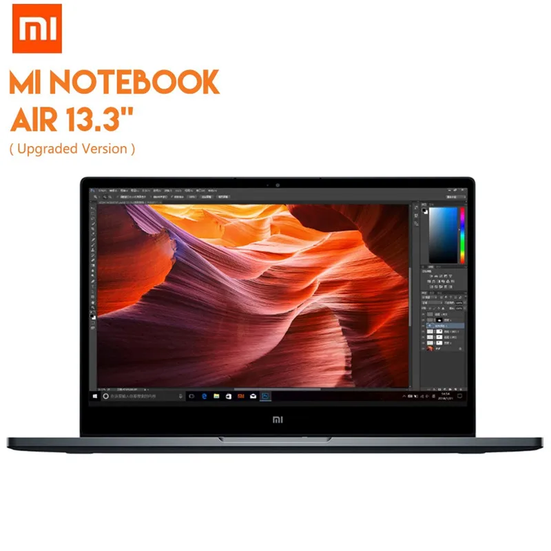 Original Xiaomi Mi Notebook Air 13.3 Windows 10 Intel Core i7 - 8550U Quad Core Laptop 8GB RAM 256GB SSD Fingerprint