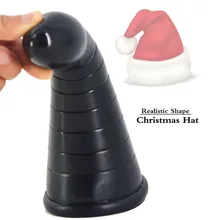 Big Anal Plug Penis Christmas Hat Gift Anus Sex Toys ButtPlug Huge Butt G Spot Massager Big Dildo For Couples Fetish Products O3