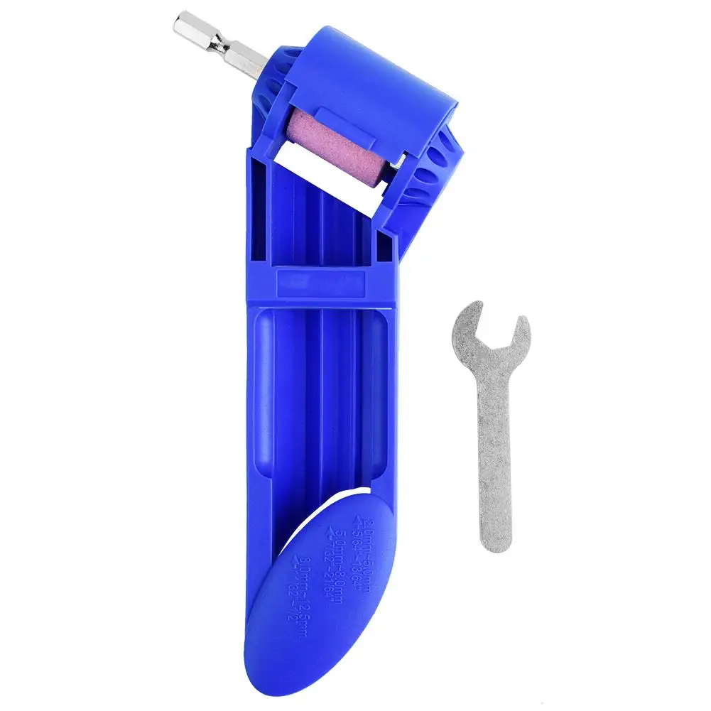 

Portable Drill Bit Sharpener Corundum Grinding Wheel Grinder for Drill Polishing Wheel Drill Bit with Spanner Powered Tool
