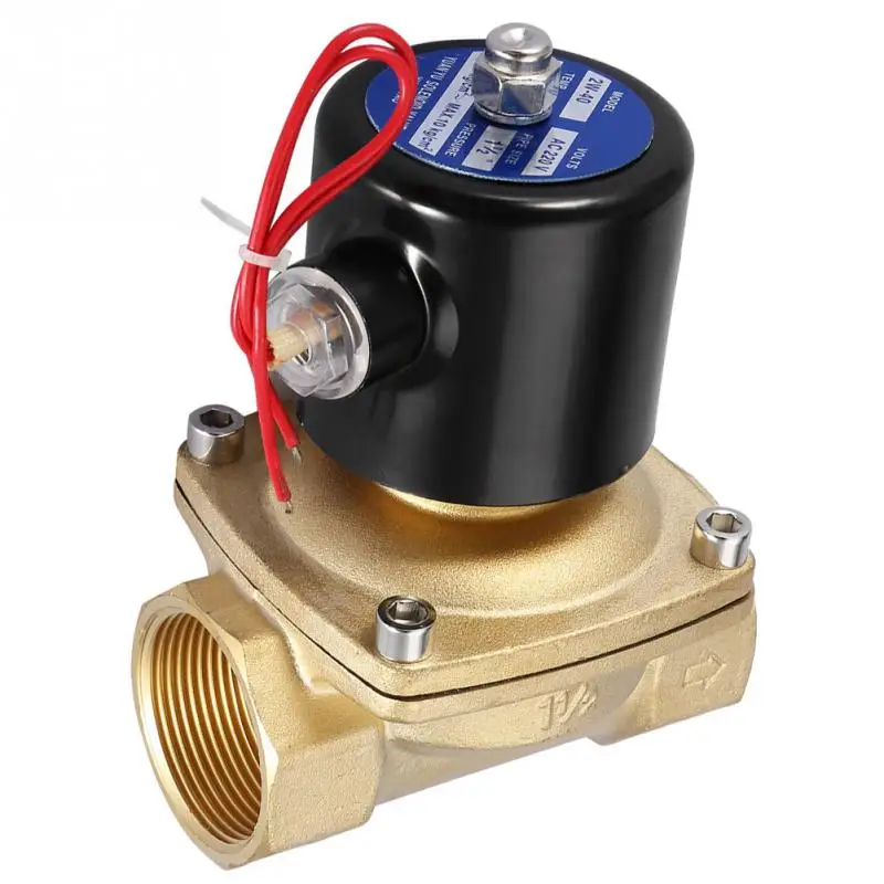 220VAC NC Solenoid Valve DN40 1-1/2" IP65 Two Way Brass Electric Solenoid Valve Normally Closed
