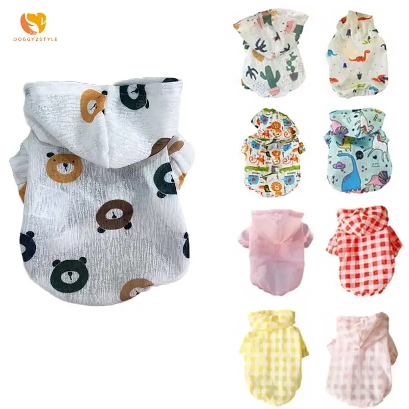 

Dog Summer Sunscreen Clothes Pet Breathable Coat Sweet Color Puppy Air-condition T-shirt Polyester Pet Costume XS-XL DOGGYZSTYLE