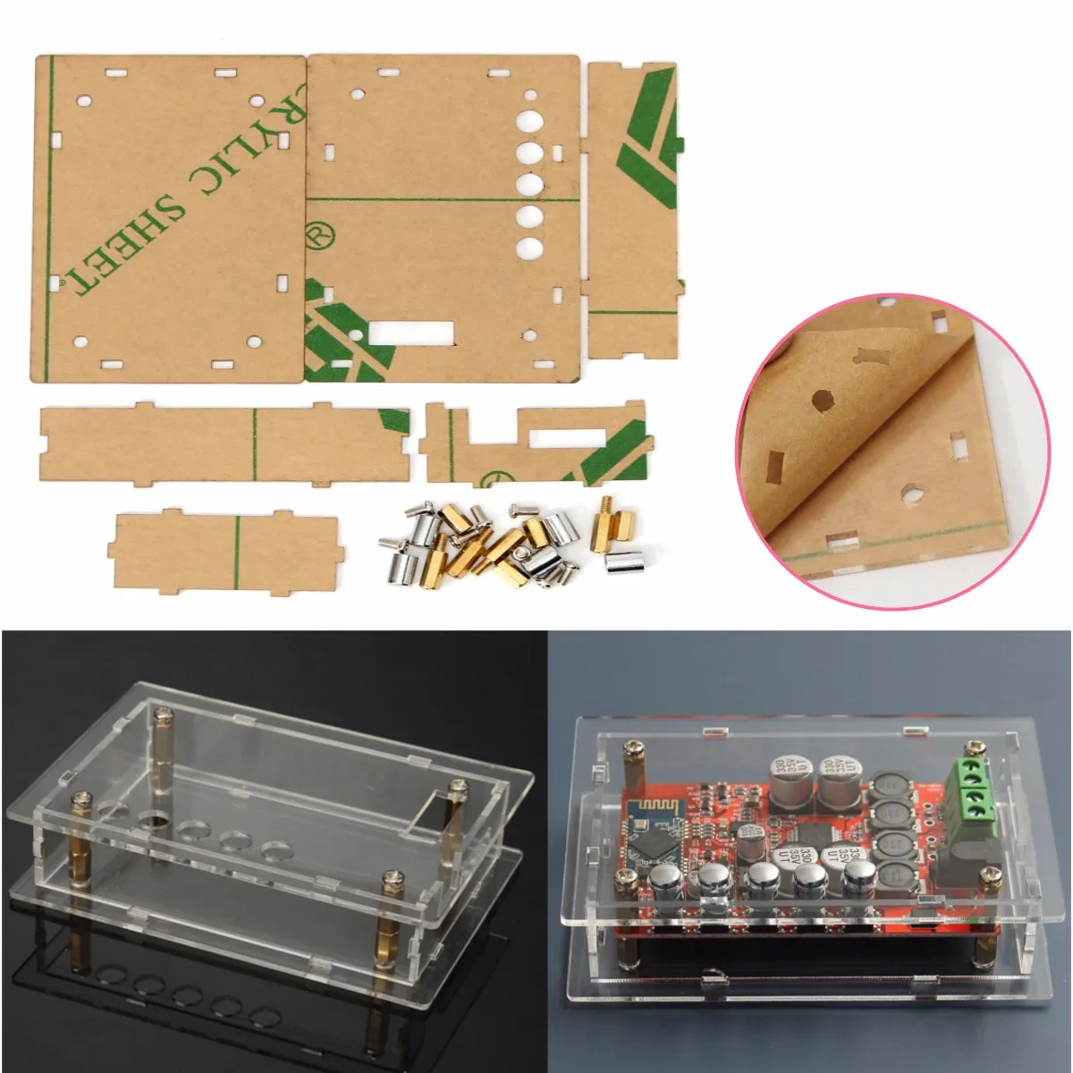 

LEORY Acrylic Case for TDA7492P Digital Bluetooth 4.0 Audio Receiver Power Amplifier Module Bo