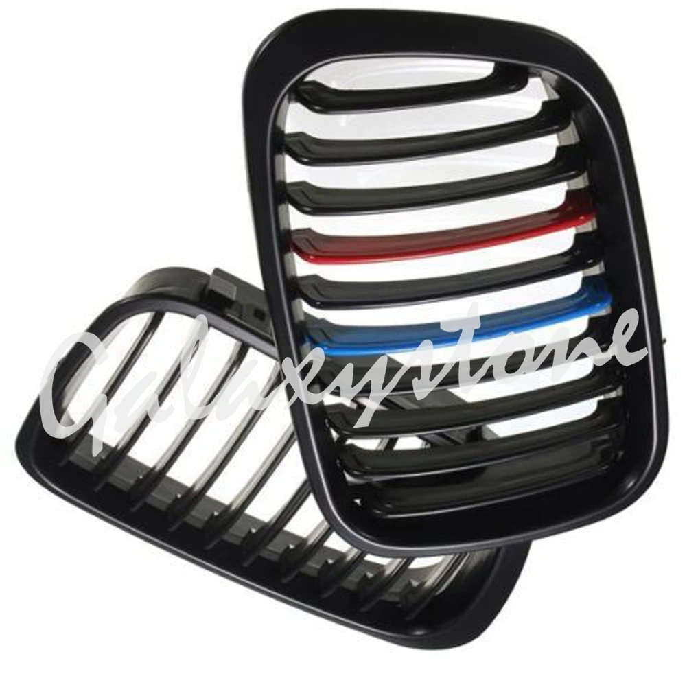 

M Color Matte Black Front Kidney Grill Grille For BMW 3 Series E46 4 Door 1998 1999 2000 2001