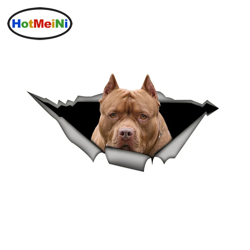HotMeiNi коричневая американская питбулл забавная наклейка для автомобилей Pet Dog