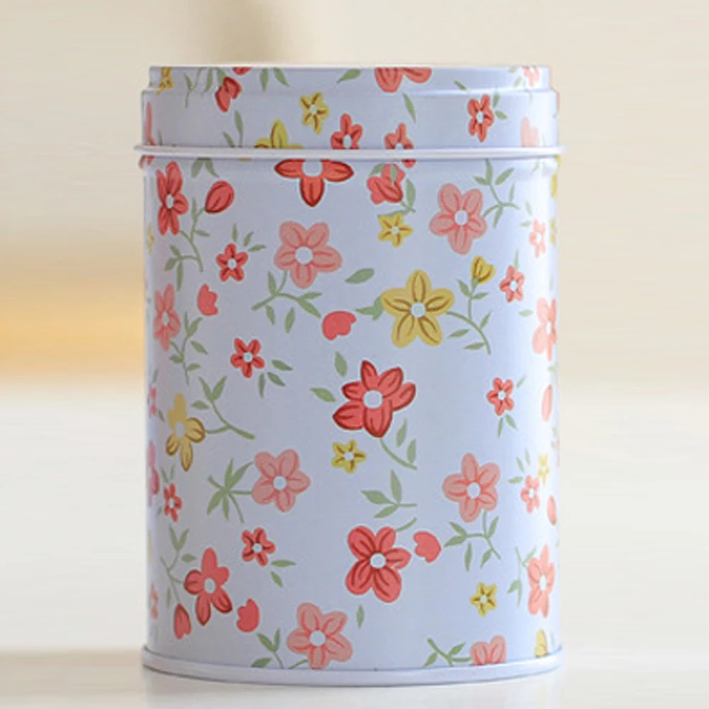 

Vintage Sugar Coffee Tea Tin Jar Container Storage Candy Sealed Can Canister Box
