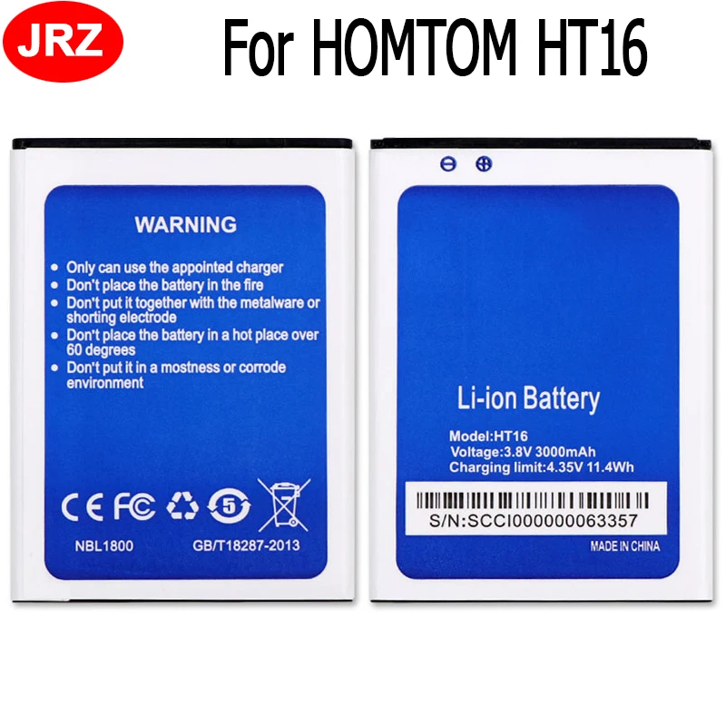 Аккумулятор для HOMTOM HT16 Pro Bateria Batterij аккумулятор 3000 мАч|3 battery|battery 3battery for |