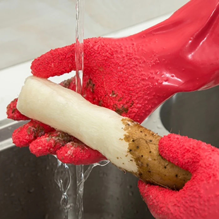 2 шт./пара японские кухонные перчатки для чистки овощей очищенный картофельный скраб для кожи чистящие перчатки Нескользящие бытовые перчатки