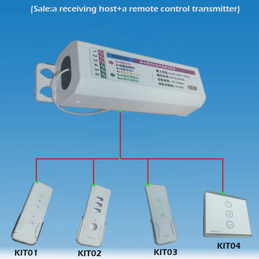 

OMATE Universal Touch Remote Control RF 433.92mhz Radio Transmitter For Motorized Curtain Automated Shutter Motor Control 550W