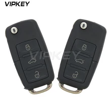 Remotekey 2 шт. 1J0 959 753 DJ для vw Seat Leon Toledo для Skoda Octavia Fabia 2000 складной ключ 3 кнопки ID48 чип 315 МГц HU66