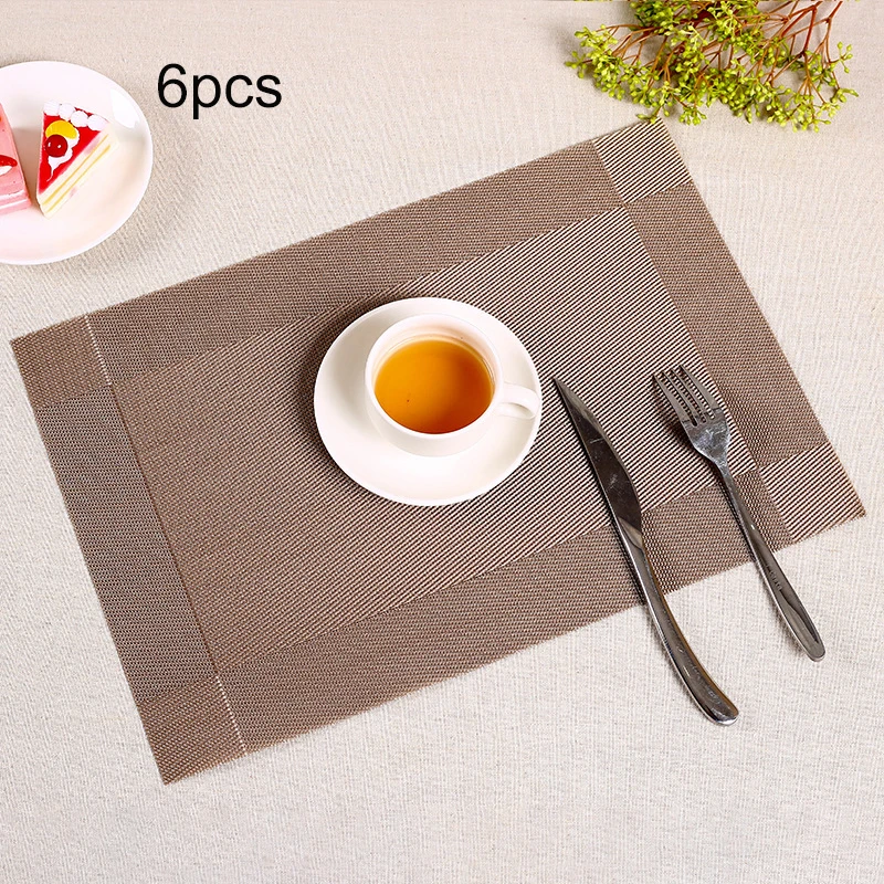 Buy 6Pcs Dinner Table Place Mats Washable Hotel Non
