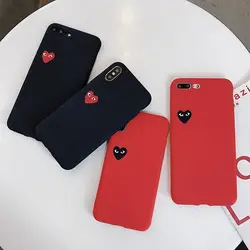 Любовь Игра CDG Comme des Garcons жесткий матовая защитный чехол-подставка для планшета для iphone 6 6 S плюс 7 7 plus 8 8 plus X XR XS Max телефон случаях