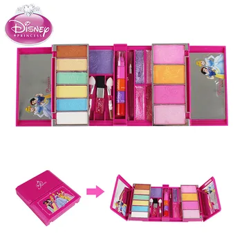 

DISNEY Portable Kids Girls Make-Up Toy Set Friendly Non-toxic Pretend Kit For Girl DIY Make Up Pretend Play Toys For Children