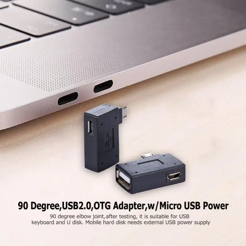 2шт 90 градусов микро USB питание для Мобильный телефон планшет левый правый угол 2 0
