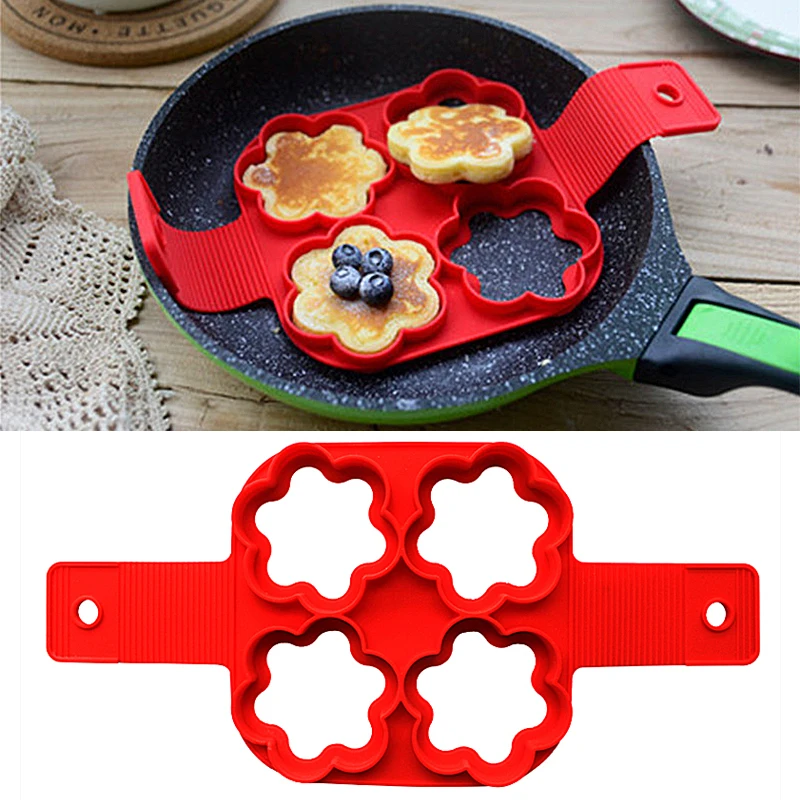 

New Non-stick Silicone Heart-shaped Round Pancakes Mold Making Machine Forming Omelet Mold Kitchen Tools