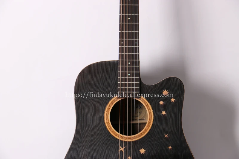 Finlay 41 &quotэлектрогитара Массив ели Top/Rosewood Body резьба по дереву гитары фарфор с
