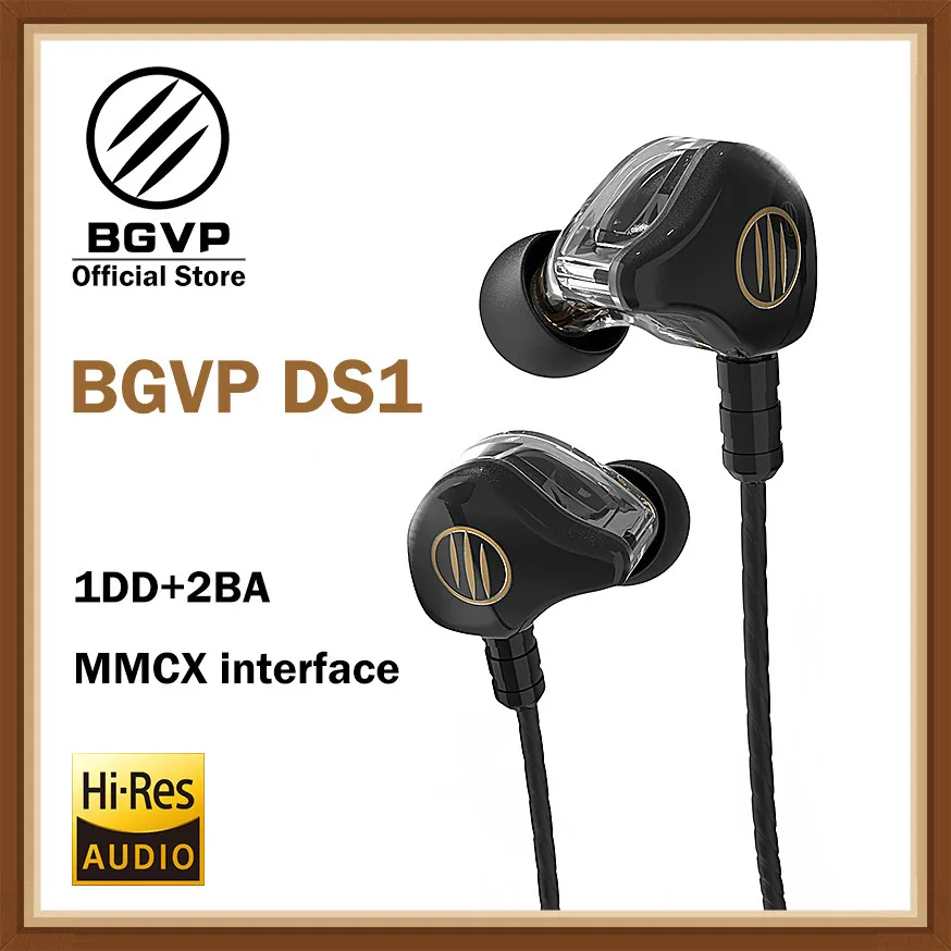 Hi Fi наушники BGVP DS1 1DD + 2BA гибридные технологии типы IEM OCC с микрофоном/OCC покрытые