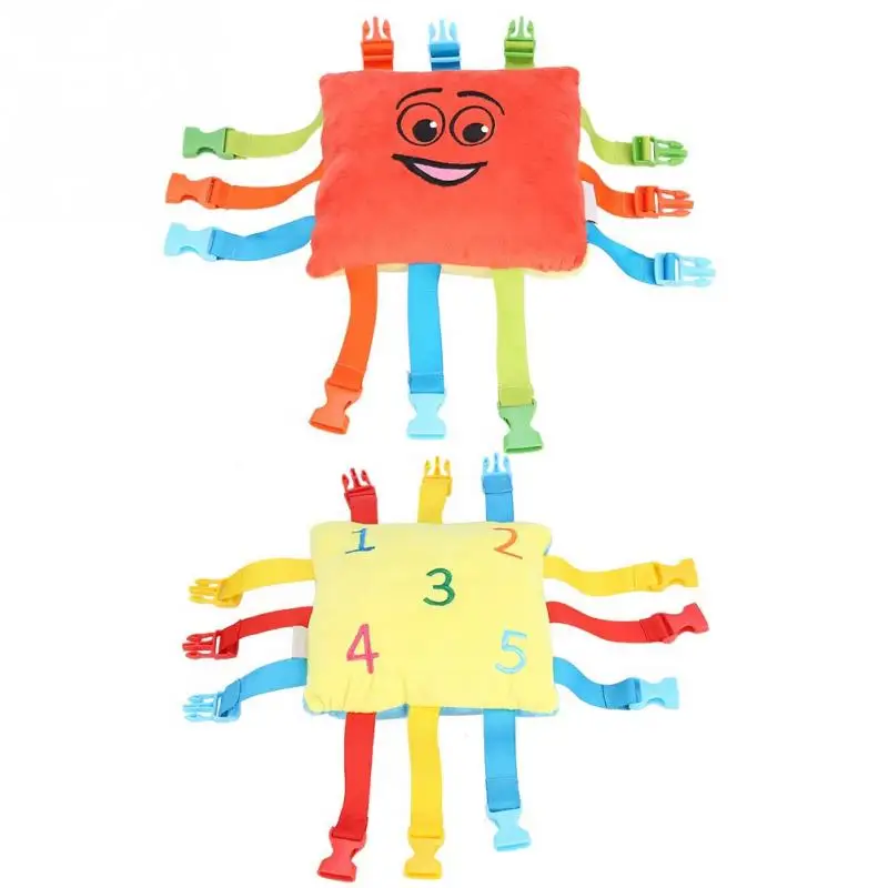 Montessori Buckle Toy Baby Basic Life Skill Training Kids Early Educational Color Matching