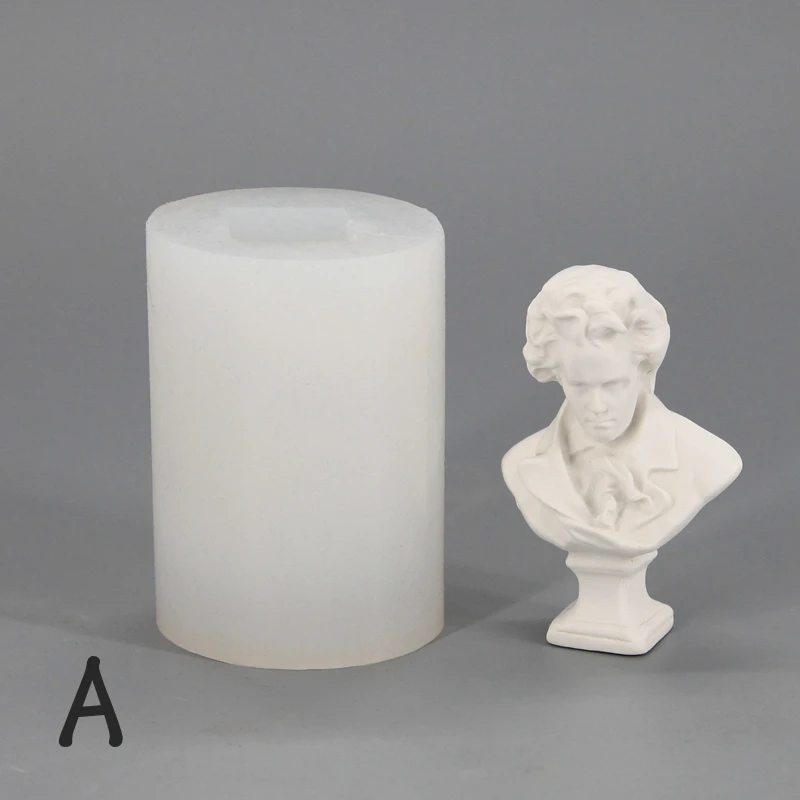 Силиконовые формы Beethoven Mozart Chopin Bach для художника гипсокартона Diy Свечи