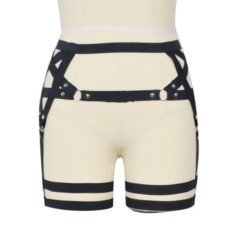 Buy Black Gothic Pentagram Garters Belt Suspender