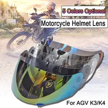 Pieno Viso Scudo Moto Visiera del Casco Lente Dello Schermo Per AGV K3 K4 Motocross Caschi Casco Moto Casco Visiera di Sun