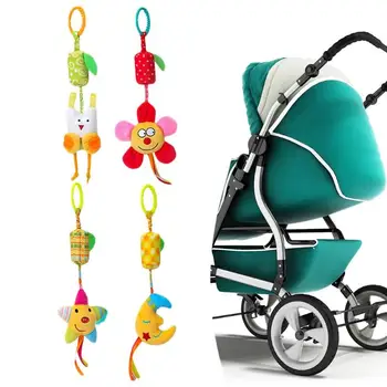 

Cartoon Car Hanging Doll Kid Squeak BB Sound Wind Chimes Appease Rattle Toy Stroller Hanger Rattle