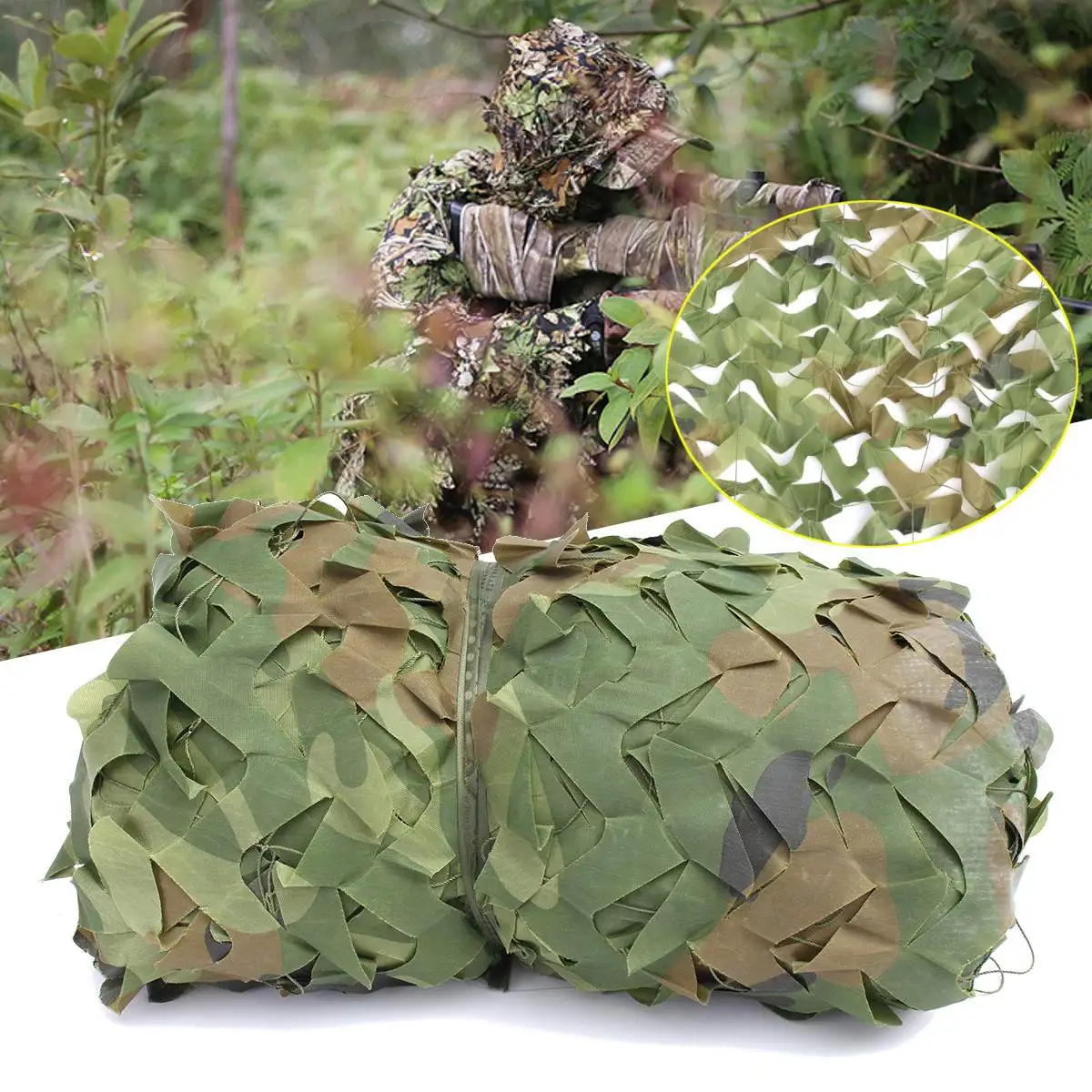 

Anti UV Sunshade Cloth Net 10x1.5m Woodland Camouflage Military Netting Army Camo Hunting Hide Camping Cover Garden Patio